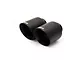 Carven Exhaust Angled Cut Rolled End Round Exhaust Tip; 5-Inch; Black (15-23 V8 HEMI Charger)