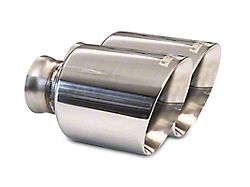 Carven Exhaust Angled Cut Rolled End Round Exhaust Tip; 5-Inch; Polished (15-23 V8 HEMI Charger)