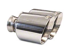 Carven Exhaust Angled Cut Rolled End Round Exhaust Tip; 5-Inch; Polished (15-23 V8 HEMI Charger)