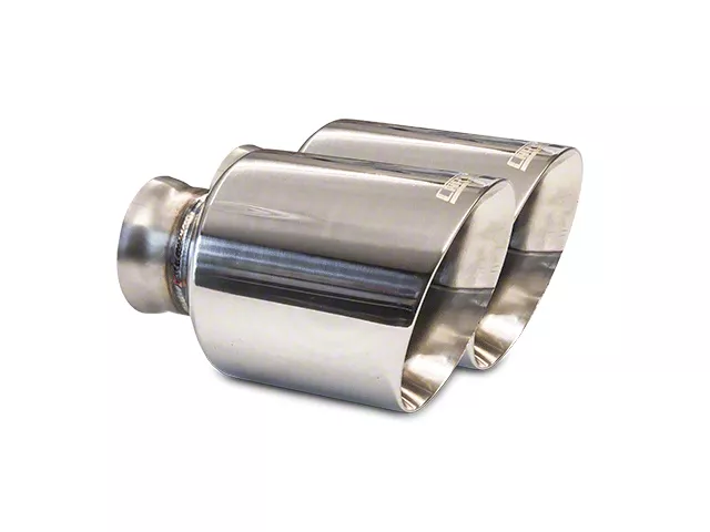 Carven Exhaust Angled Cut Rolled End Round Exhaust Tip; 5-Inch; Polished (15-23 V8 HEMI Charger)