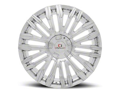 Cavallo CLV-28 Chrome Wheel; Rear Only; 22x9.5; 15mm Offset (06-10 Charger)