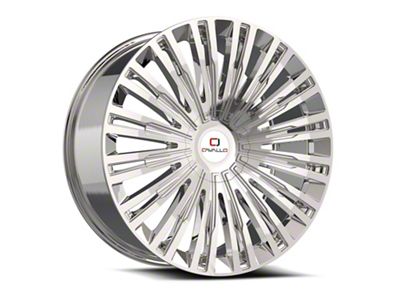 Cavallo CLV-48 Nano Chrome Wheel; Rear Only; 24x9; 34mm Offset (11-23 Charger w/o Brembo Brakes)