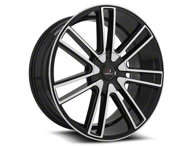 Cavallo CLV-21 Gloss Black and Machined Wheel; 20x8.5; 35mm Offset (10-14 Mustang)