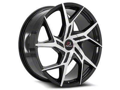 Cavallo CLV-26 Gloss Black and Machined Wheel; 22x8.5; 38mm Offset (05-09 Mustang)