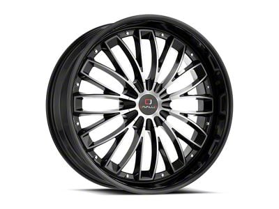 Cavallo CLV-42 Gloss Black and Machined Wheel; 18x8; 35mm Offset (05-09 Mustang)