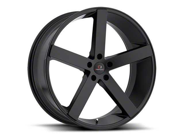Cavallo Mustang CLV-5 Gloss Black Wheel; Rear Only; 24x9; 35mm Offset ...