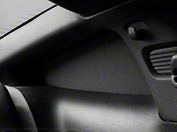 CDC Interior Quarter Window Covers; Charcoal (05-09 Mustang)