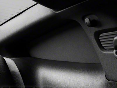 Interior Quarter Window Covers; Charcoal (05-09 Mustang)