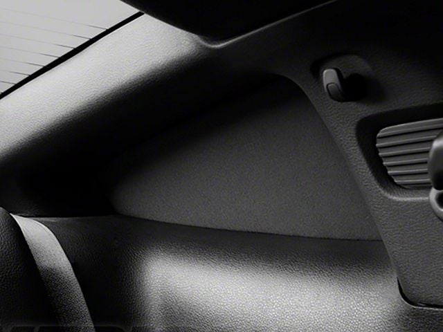 CDC Interior Quarter Window Covers; Charcoal (05-09 Mustang)
