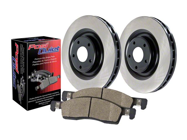 Preferred Axle Plain Brake Rotor and Pad Kit; Front (15-16 Charger Pursuit)