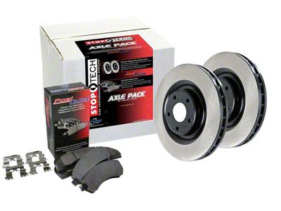 Preferred Axle Plain Brake Rotor and Pad Kit; Front and Rear (94-98 Mustang GT, V6)