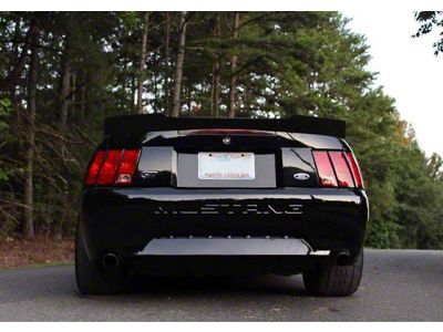 Cerbinator Auto Designs Beadless Version Ducktail Short Center Cut Blade Rear Spoiler; Bare Metal (99-04 Mustang)