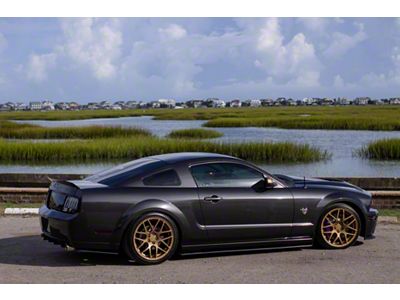 Cerbinator Auto Designs Beadless Version Center Cut Blade Rear Spoiler; Bare Metal (05-09 Mustang)