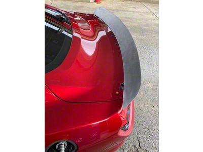 Cerbinator Auto Designs Beadless Version Ducktail Tall Blade Rear Spoiler; Bare Metal (15-23 Mustang Fastback)