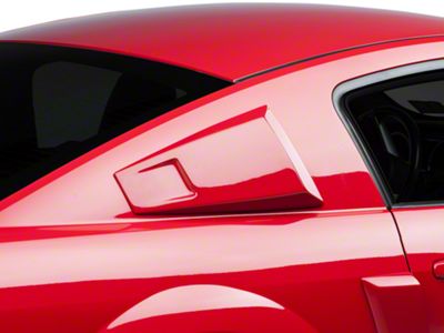 Cervini's Quarter Window Scoops; Unpainted (05-09 Mustang Coupe)