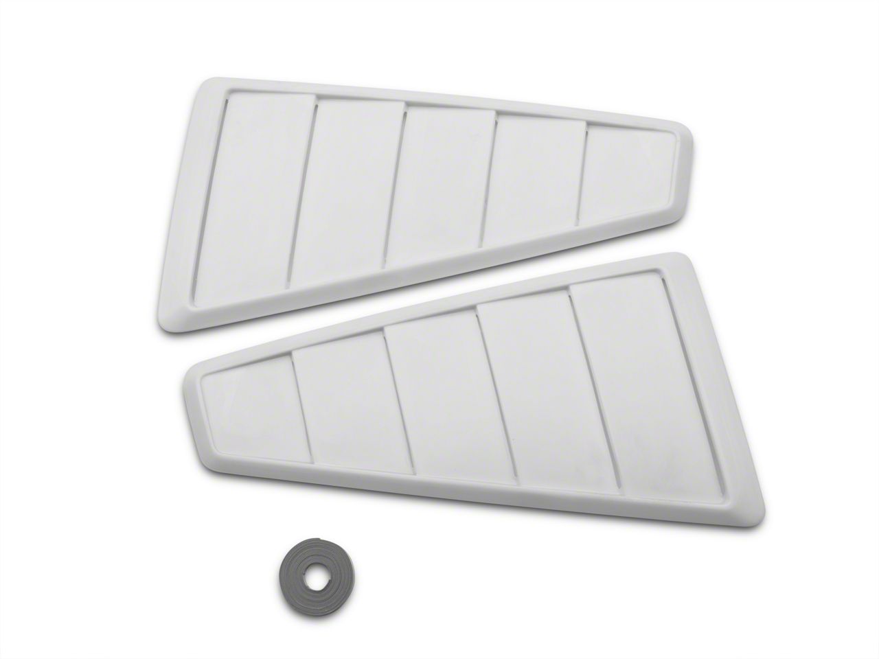 Cervini's Mustang 1965 Style Quarter Window Louvers; Unpainted 4333 (05