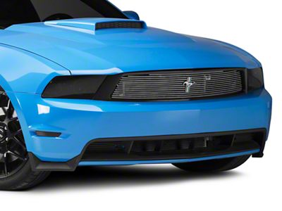 Cervini's Upper Billet Grille with Tri-Bar Pony Logo; Brushed (10-12 Mustang GT)