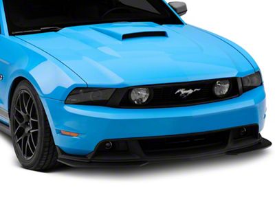 Cervini's GT/CS Chin Spoiler Splitter with Fog Lights; Fine Textured Black (10-12 Mustang GT, BOSS 302)