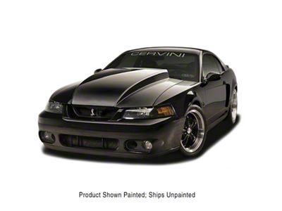 Cervini's 4-Inch Cowl Hood; Unpainted (99-04 Mustang)