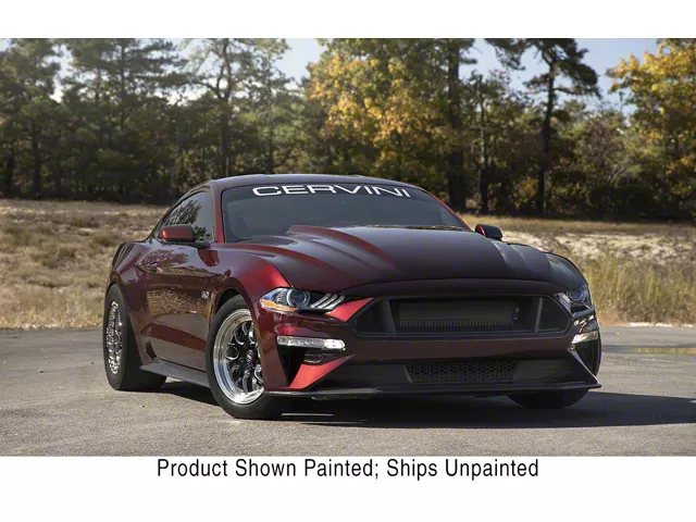 Cervini's Cobra R Style Hood; Unpainted (18-23 Mustang GT, EcoBoost)