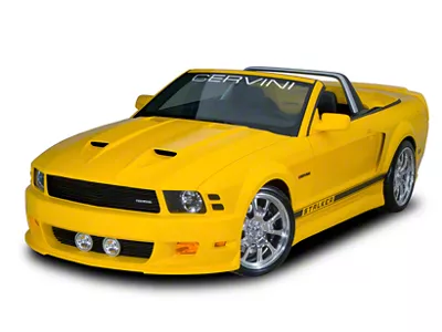 Cervini's Stalker Front Bumper and Hood Kit; Unpainted (05-09 Mustang GT, V6)