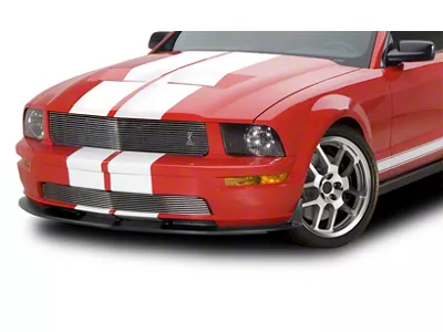 Cervini's Upper Billet Grille with Cobra Emblem; Black (05-09 Mustang GT, V6)