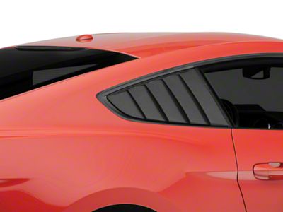 Cervini's Quarter Window Louvers; Matte Black (15-23 Mustang Fastback)