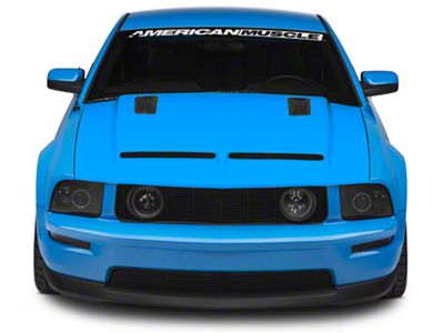 Cervini's Ram Air Hood with Louvers; Unpainted (05-09 Mustang GT, V6)