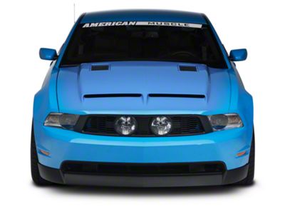 Cervini's Type IV Ram Air Hood; Unpainted (10-12 Mustang GT, V6)