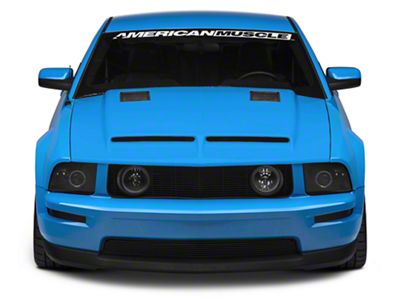 Cervini's Type IV Ram Air Hood with Louvers; Unpainted (05-09 Mustang GT, V6)