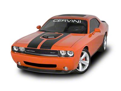 Cervini's Shaker Hood with Matte Black Scoop; Unpainted (08-14 Challenger SRT8; 09-23 Challenger R/T)