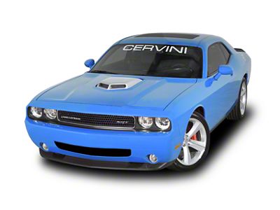 Cervini's Shaker Hood with Silver Scoop; Unpainted (08-14 Challenger SRT8; 09-23 Challenger R/T)