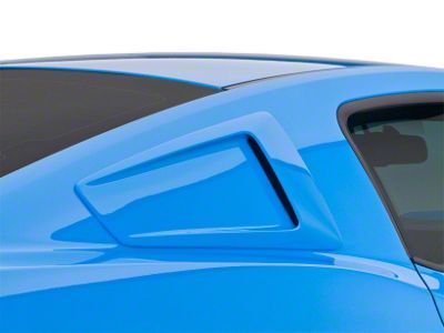 Cervini's Stalker Quarter Window Scoops; Unpainted (10-14 Mustang Coupe)