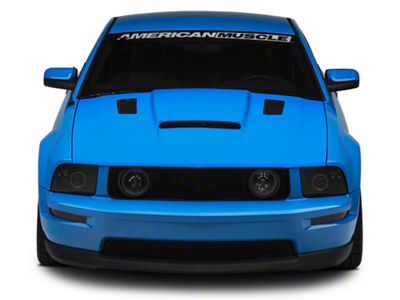 Cervini's Stalker II Hood with Louvers; Unpainted (05-09 Mustang GT, V6)