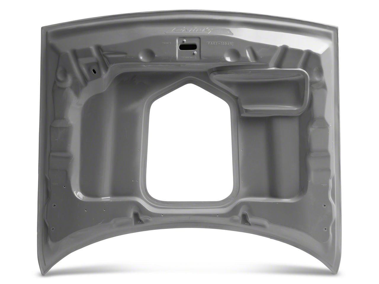 Cervini's Challenger T/A Hood with Matte Black Scoop; Unpainted