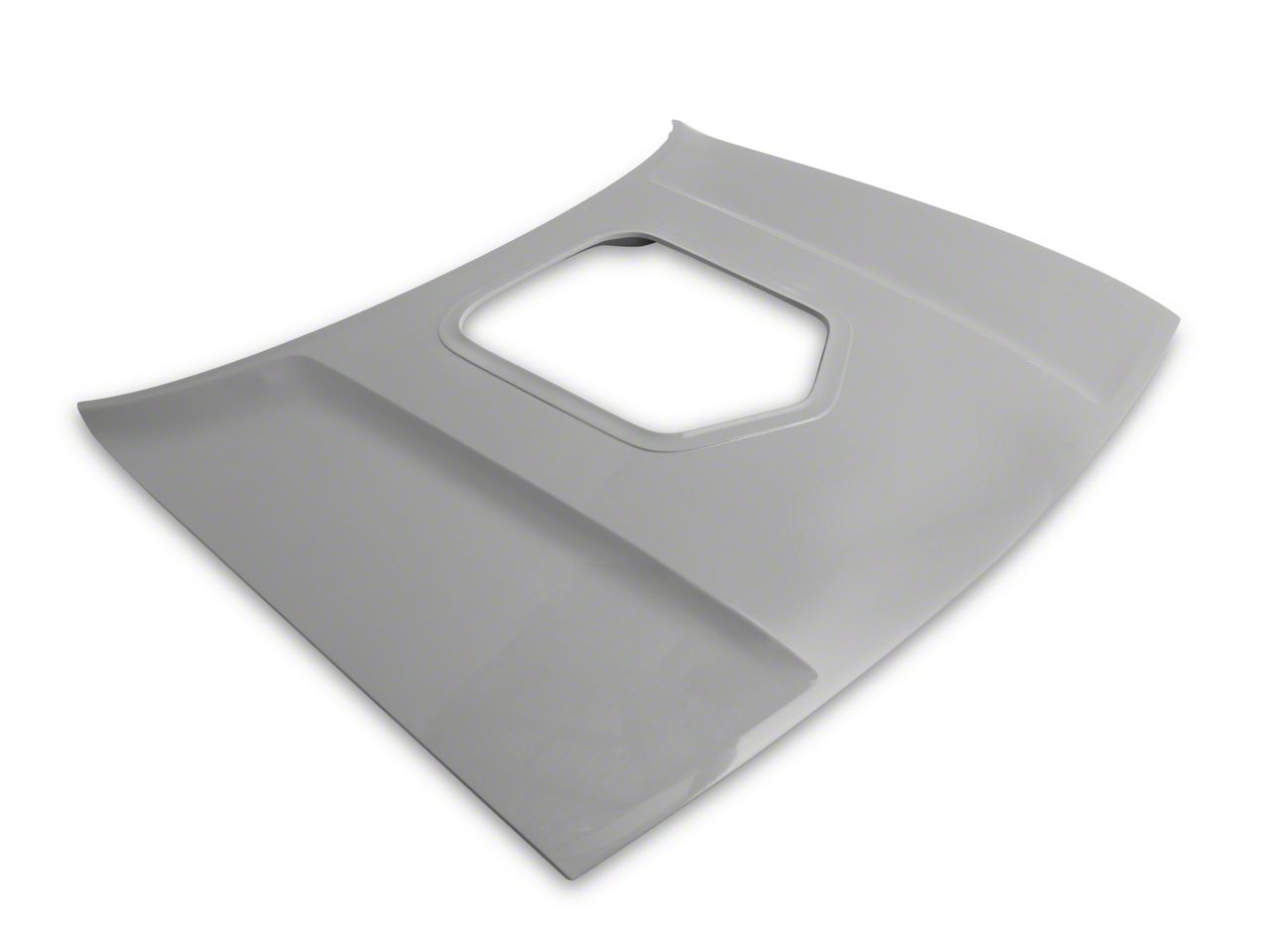 Cervini's Challenger T/A Hood with Matte Black Scoop; Unpainted