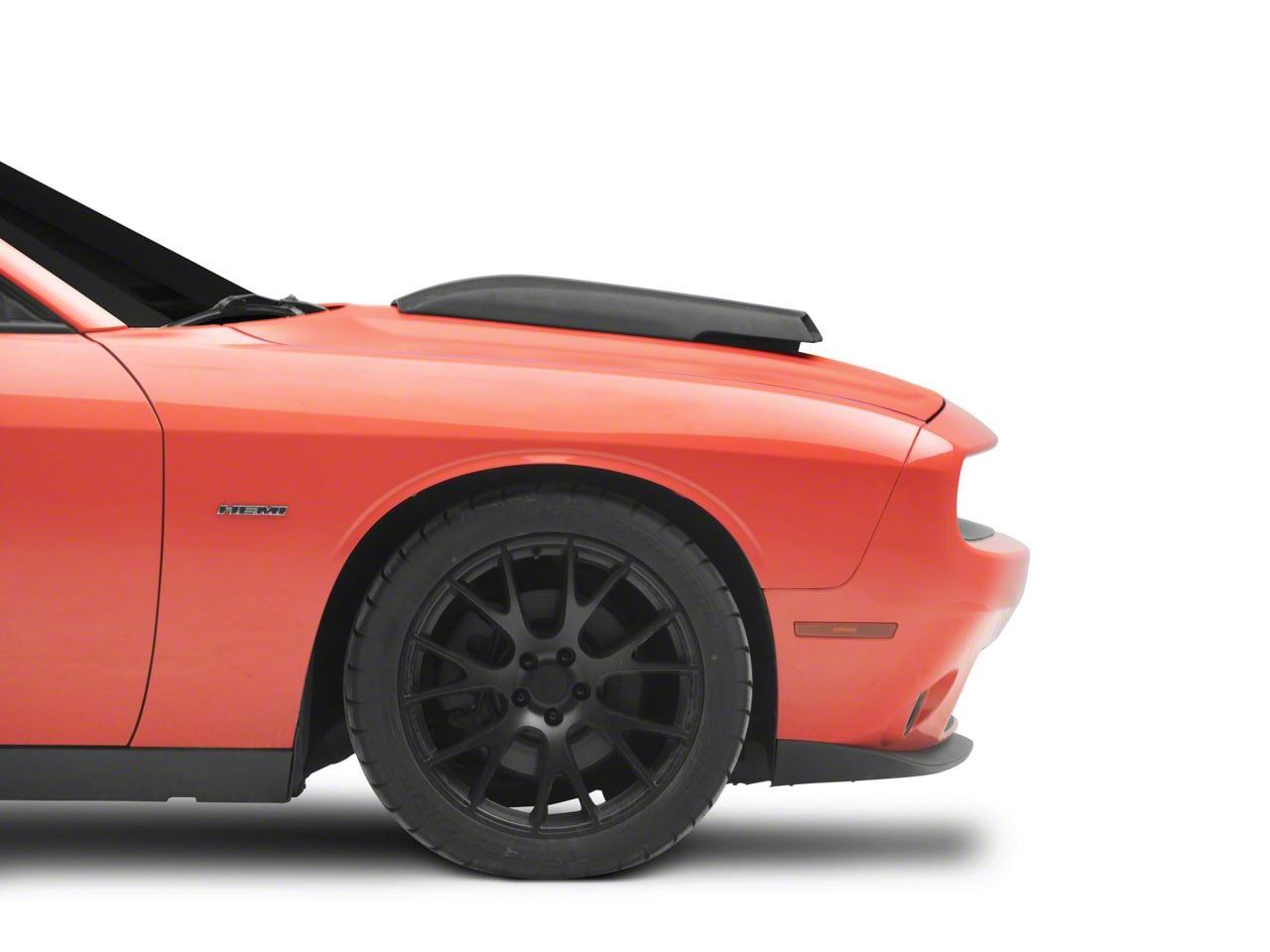 Cervini's Challenger T/A Hood with Matte Black Scoop; Unpainted