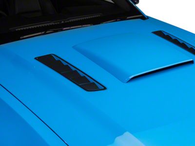 SEC10 Hood Vent Accent Decals; Carbon Fiber (13-14 Mustang)