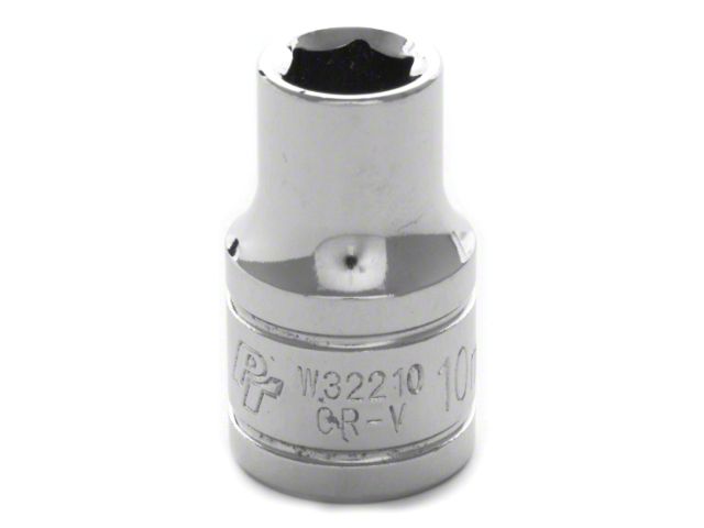 1/2-Inch Drive 6-Point Socket; Metric; Shallow
