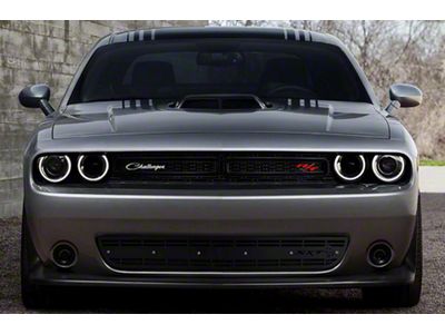 1-Piece Steel Lower Grille Overlay; Satin Black (15-17 Challenger)