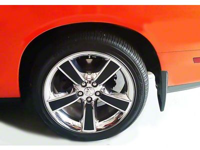 18-Inch Wheel Insert Overlay Stripes; Matte Black (08-23 Challenger)