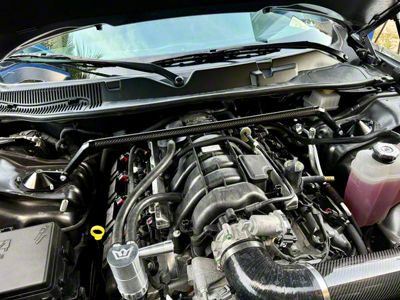 2-Point Front Strut Tower Brace; Carbon Fiber (08-23 Challenger)