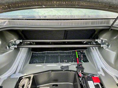 2-Point Rear Shock Tower Brace; Carbon Fiber (08-23 Challenger)