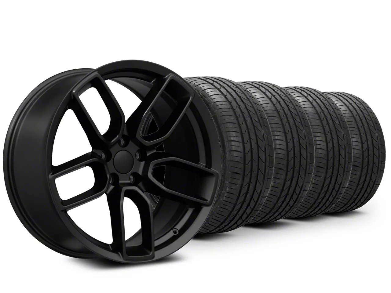 Challenger Hellcat HC2 Style Gloss Black Wheel; Rear Only