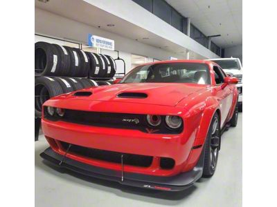 2.50-Inch Lip Front Splitter Extension; 1/4-Inch Thick (18-23 Challenger Widebody)