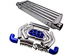 2.50-Inch Tube and Fin Intercooler with Turbo Piping Kit (Universal; Some Adaptation May Be Required)