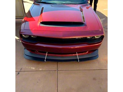 3.50-Inch Lip Front Splitter Extension; 3/8-Inch Thick (18-23 Challenger Widebody)
