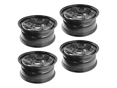 5-Spoke Steel Gloss Black 4-Wheel Kit; 18x7.5; 24mm Offset (08-14 Challenger)