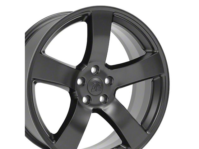 5-Spoke Style Satin Black Wheel; 20x8 (08-23 RWD Challenger, Excluding Widebody)