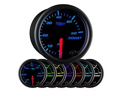 60 PSI Boost Gauge; Black 7 Color (Universal; Some Adaptation May Be Required)